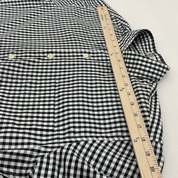 Peter Millar Crown Soft Black Check Shirt Men’s Medium Long Sleeve Button Down - Picture 10 of 14